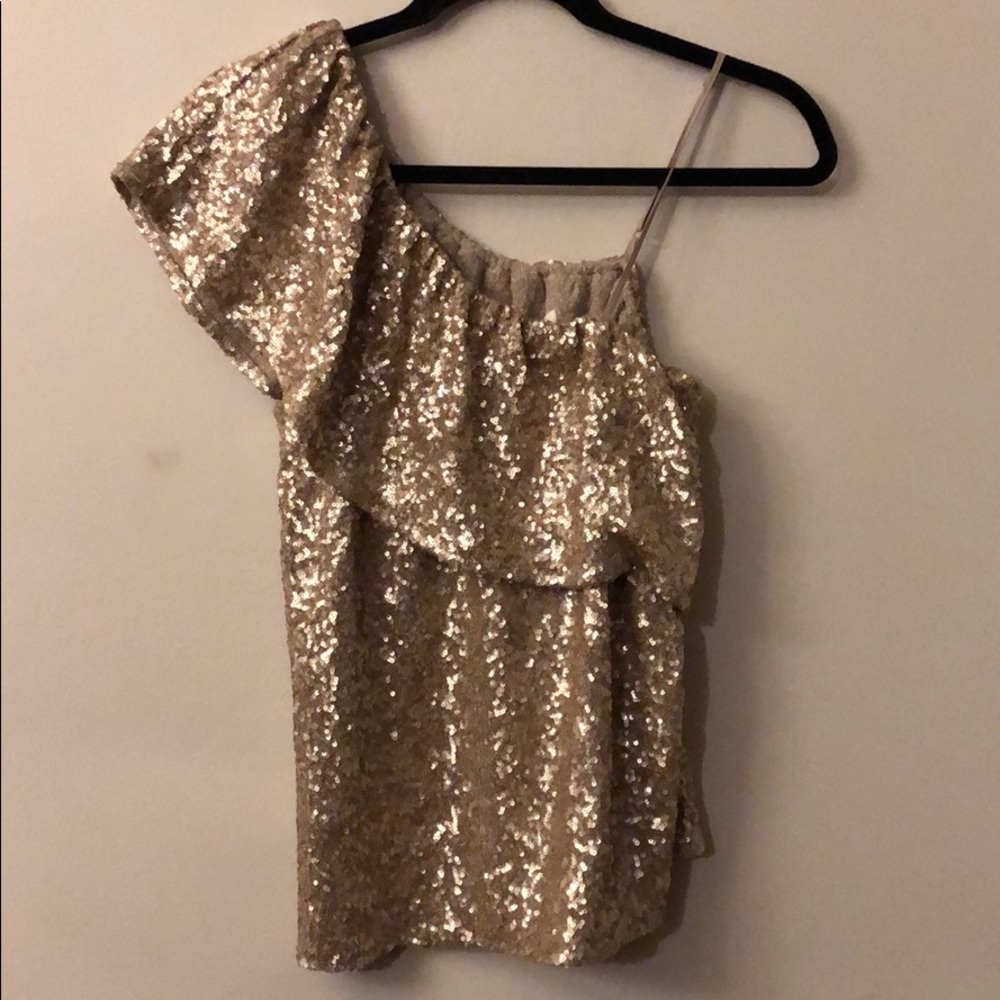 BB Dakota sequin ruffle top